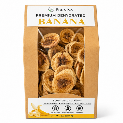 Premium Dehydrated Banana - No Sugar Added Healthy Snack