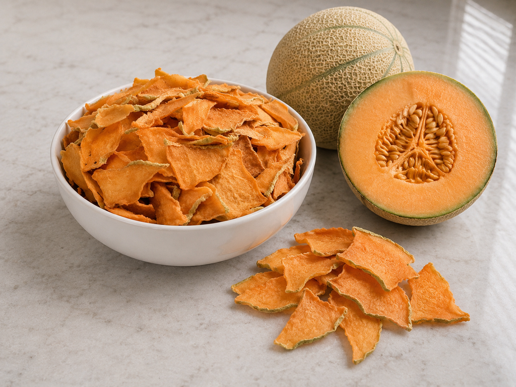 Premium Dehydrated Cantaloupe - No Sugar Added Healthy Snack