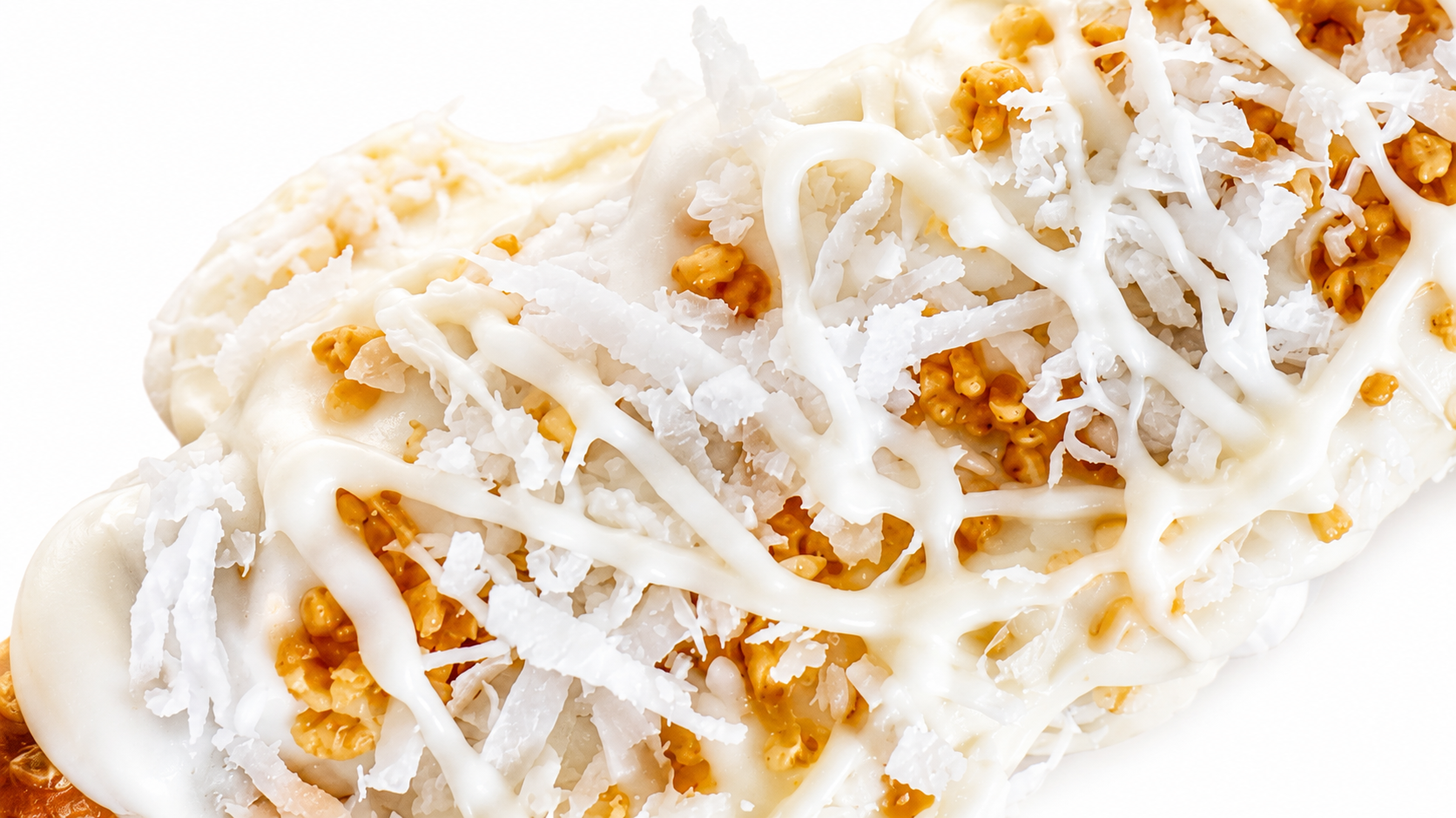 Golden Coconut Caramel Crunch Gourmet Pretzel | Premium White Chocolate Pretzel | Handcrafted Gourmet Dessert | Fruniva