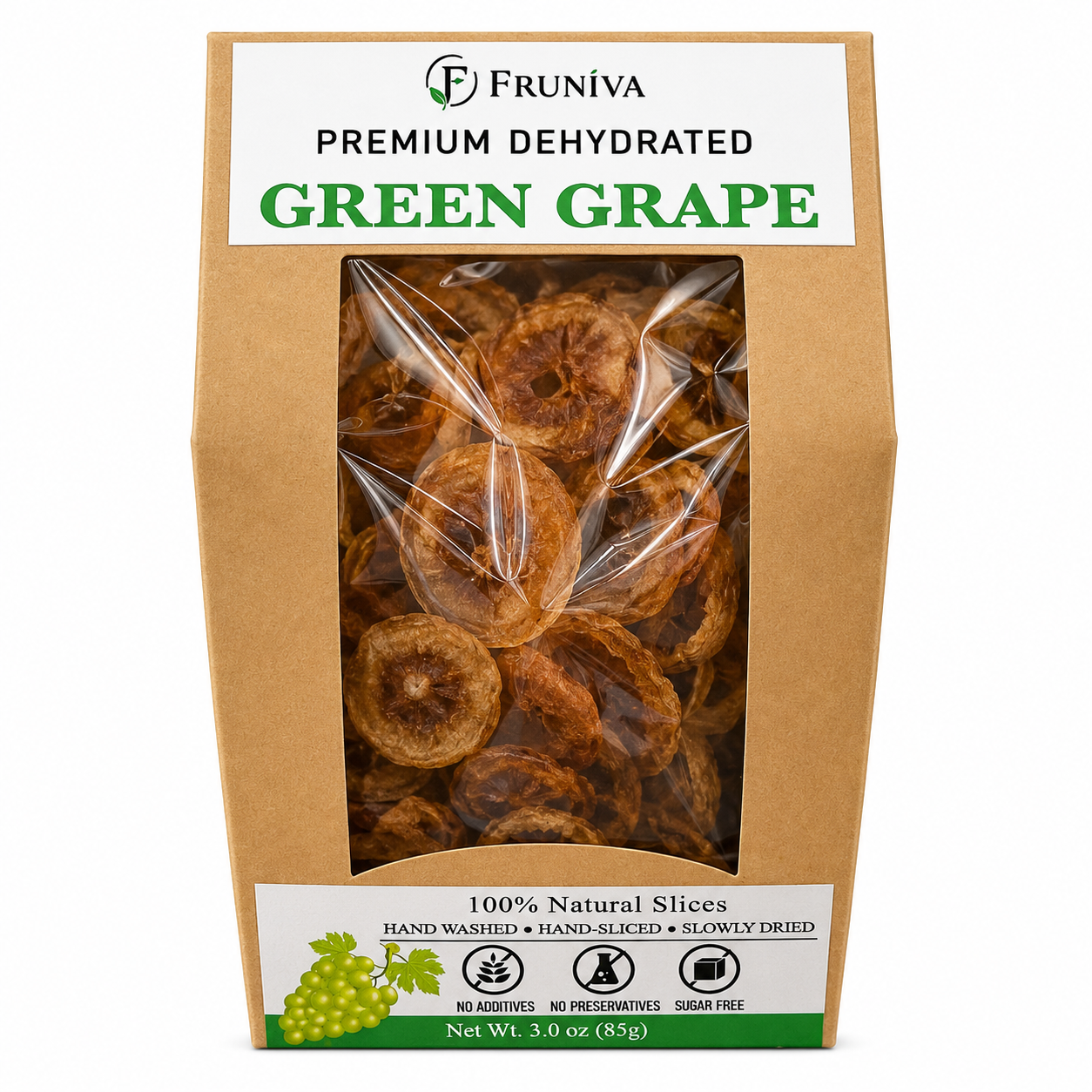 Premium Dehydrated Green Grape - No Sugar Added Healthy Snack