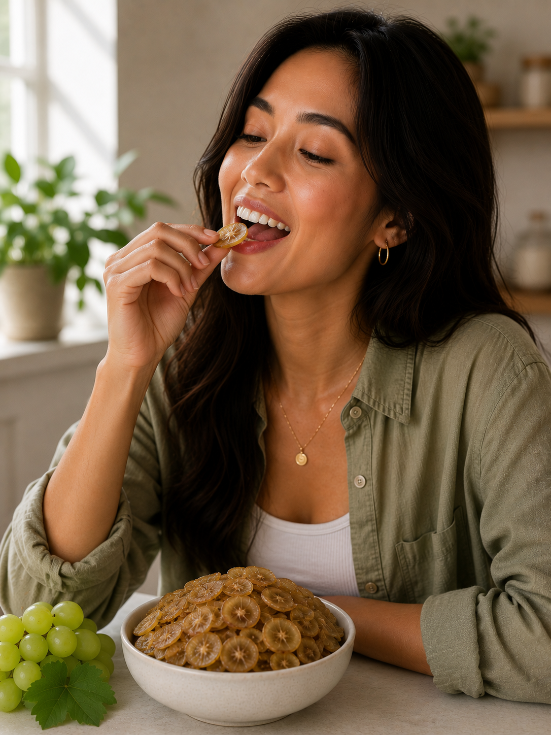 Premium Dehydrated Green Grape - No Sugar Added Healthy Snack