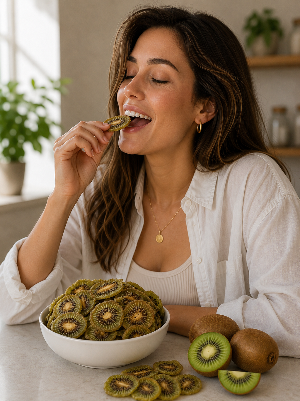 Premium Dehydrated Kiwi - No Sugar Added Healthy Snack