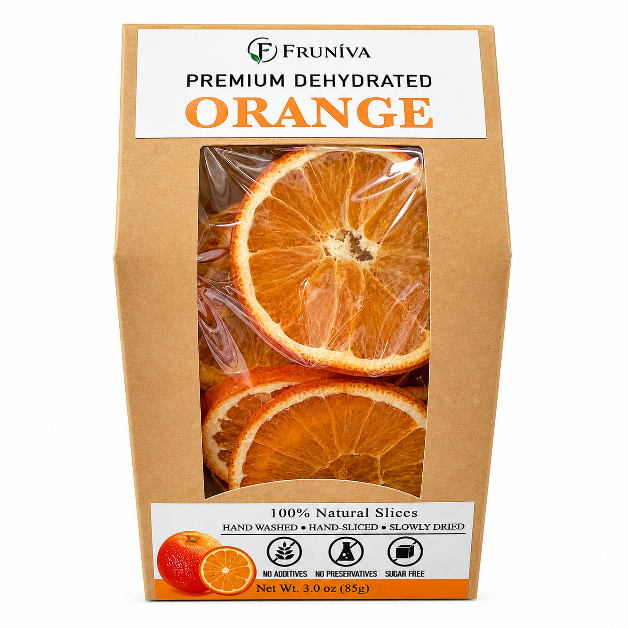 Premium Dehydrated Orange - No Sugar Added Healthy Snack