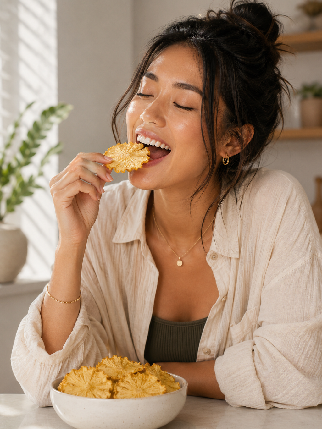 Premium Dehydrated Pineapple - No Sugar Added Healthy Snack