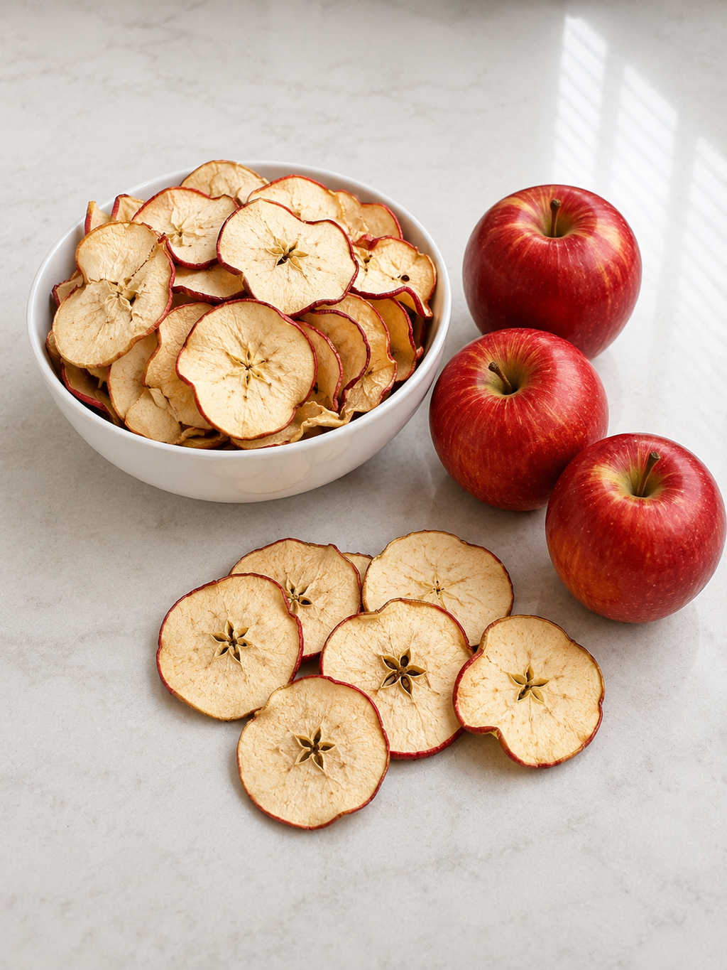 Premium Dehydrated Red Apple-No Sugar Added Healthy Snack