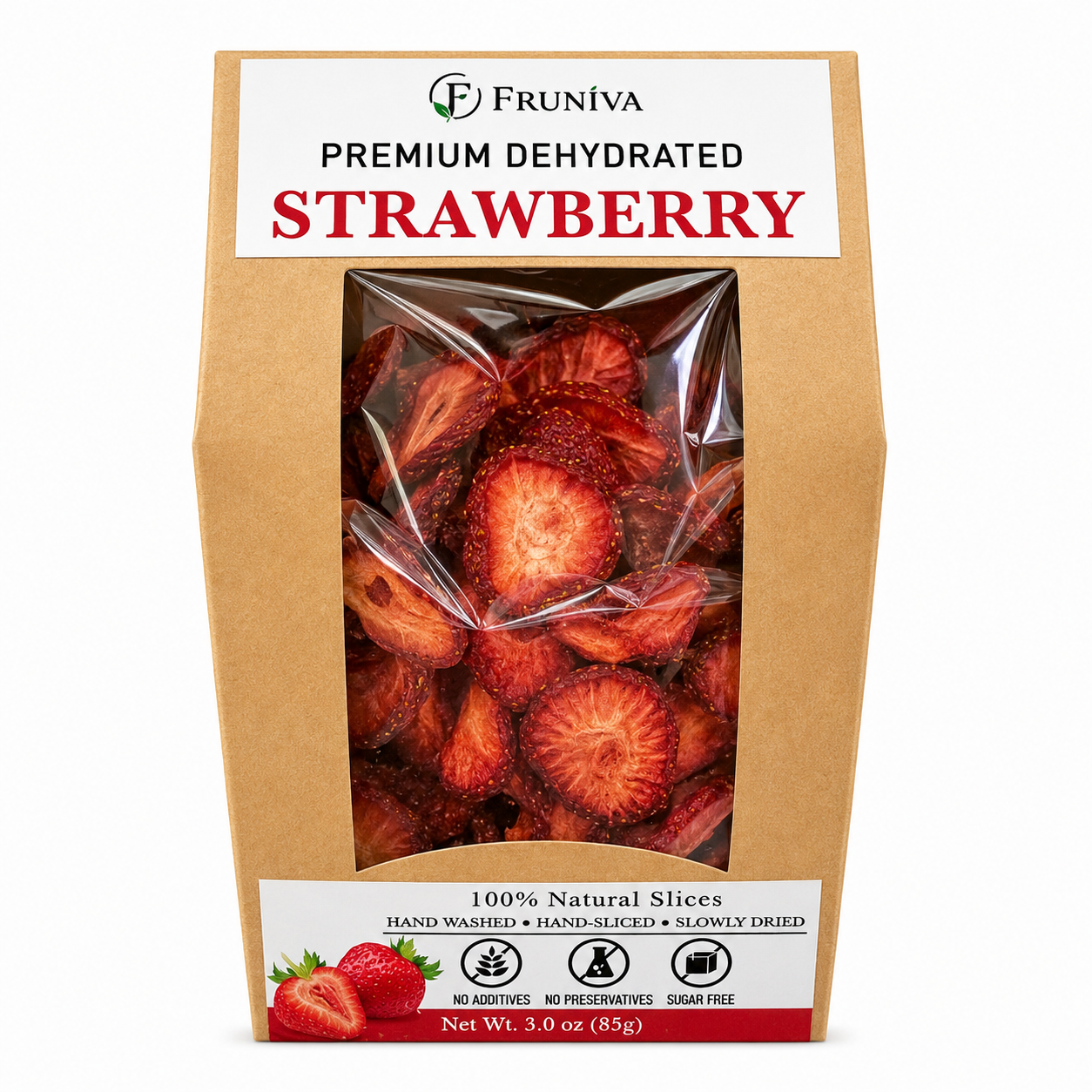 Premium Dehydrated Strawberry-No Sugar Added Healthy Snack
